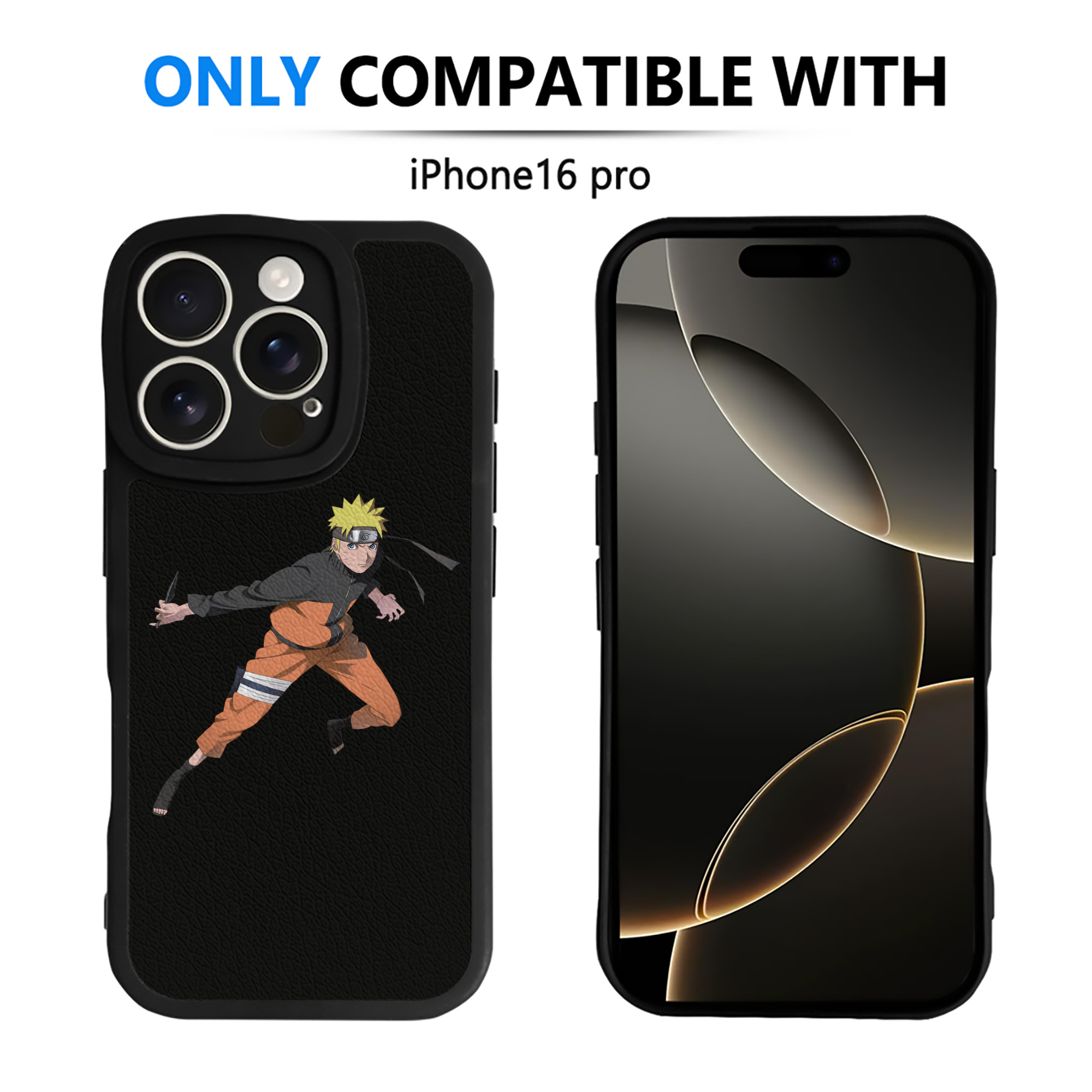 （画像用） NARUTO -ナルト- うずまき ナルト Uzumaki Naruto 【iPhone 16シリーズ対応】シリコンスマホケース（レザー調） 材質：シリコン